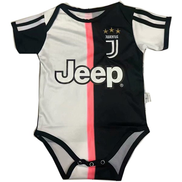 Camiseta Juventus Primera equipación Onesies Niño 2019-2020 Blanco Negro